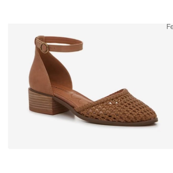 Lucky Brand Shoes - Lucky Brand Mysilla Brown woven Mary‎ Jane Block Heel Ankle Strap Sz-8.5